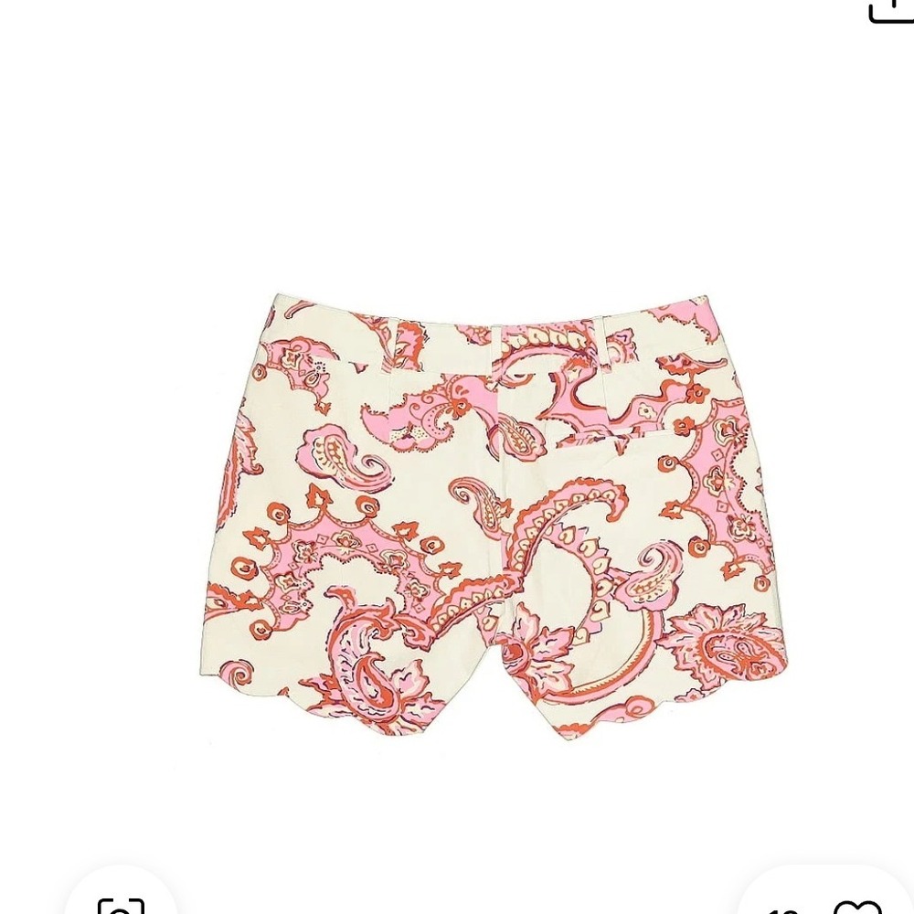 Paisley Print Shorts, Scalloped Hem, Casual Summer Style J McLoughlin‎ 2